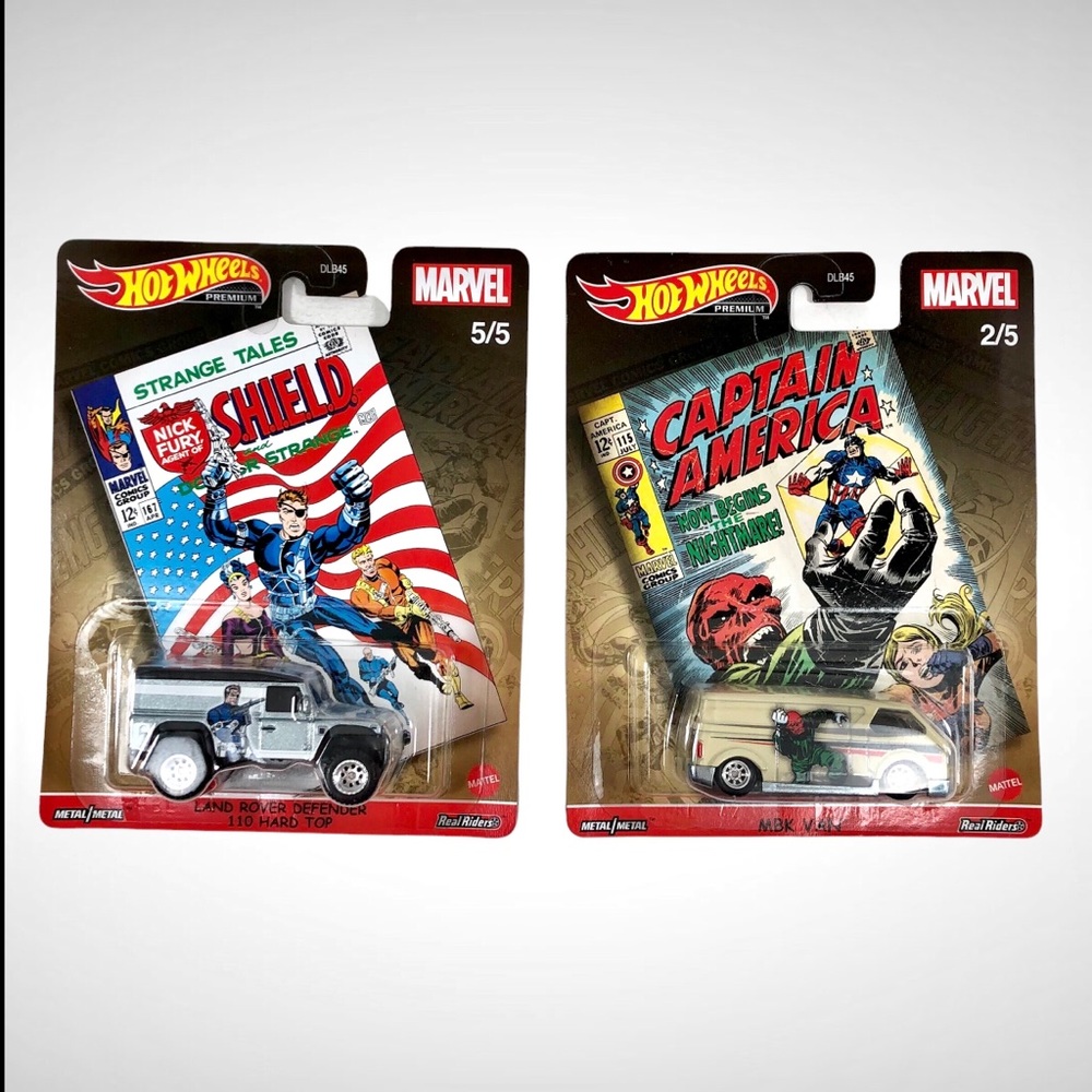 HOT WHEELS 2021 MARVEL COMICS - set of 2 Red Skull & Nick Fury
